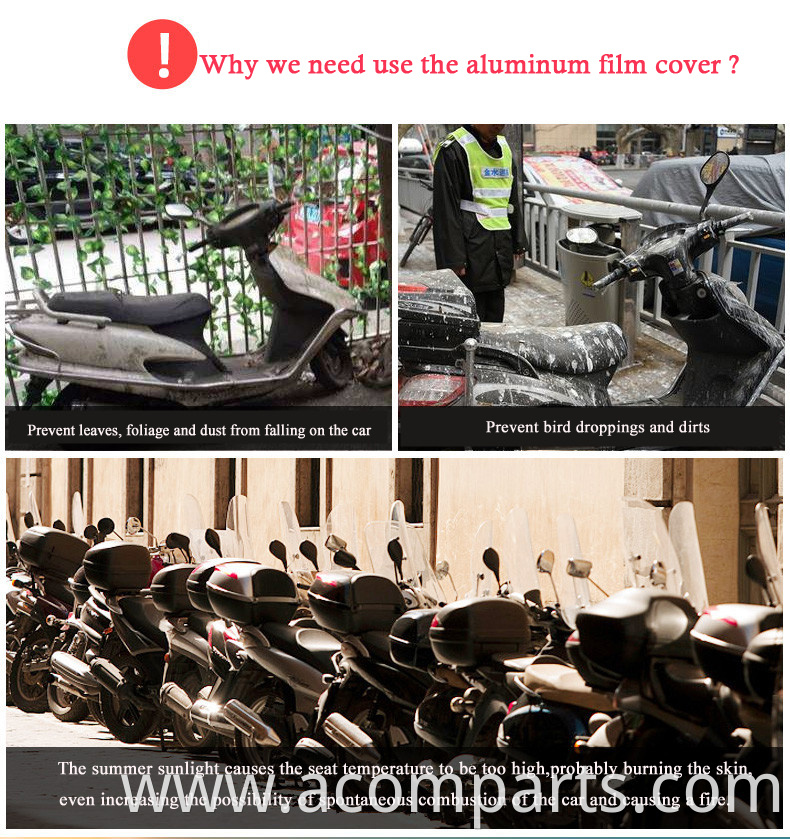 Wholesale customized size outdoor protection black clear plastic anti stretch motorcycle covers dust proof